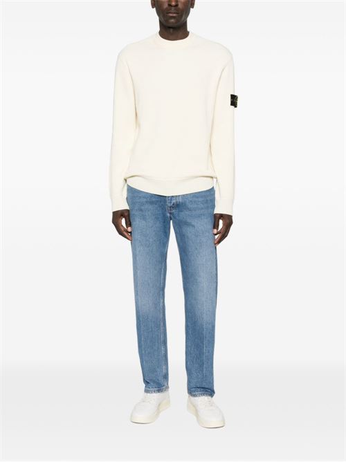 Crewneck Sweater with Logo STONE ISLAND | L1S155100154S00D8V0093